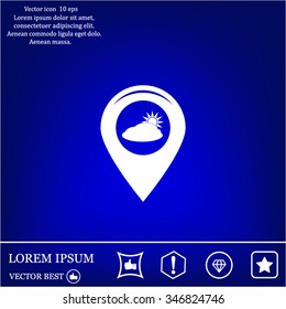 Map pointer flat icon. Vector Eps 10