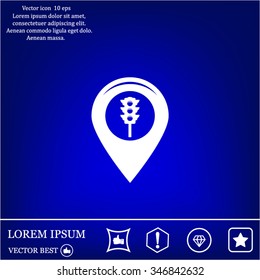 Map pointer flat icon. Vector Eps 10