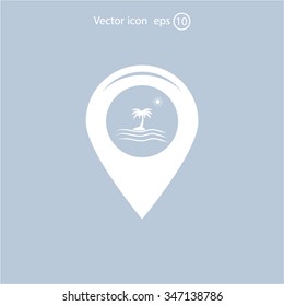 Map pointer flat icon. Vector Eps 10