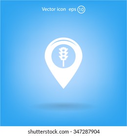 Map pointer flat icon. Vector Eps 10