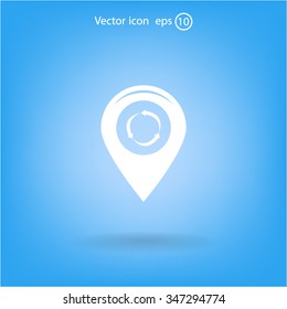 Map pointer flat icon. Vector Eps 10