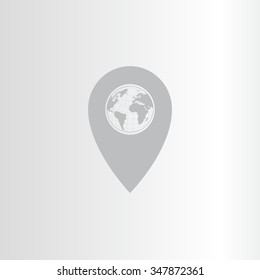 Map pointer flat icon, vector illustration. Flat design style