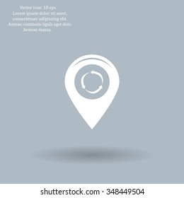 Map pointer flat icon. Vector Eps 10