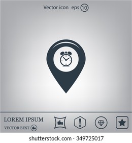 Map pointer flat icon. Vector Eps 10