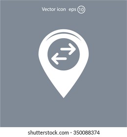 Map pointer flat icon. Vector Eps 10