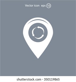 Map pointer flat icon. Vector Eps 10