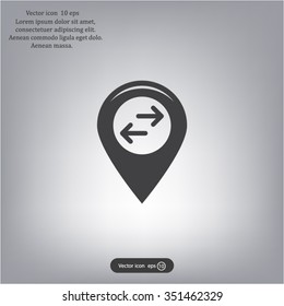 Map pointer flat icon. Vector Eps 10