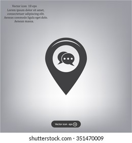 Map pointer flat icon. Vector Eps 10