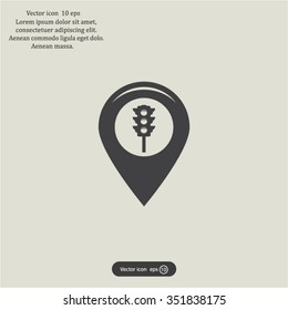 Map pointer flat icon. Vector Eps 10