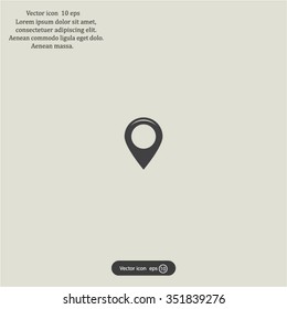 Map pointer flat icon, vector illustratio