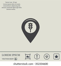 Map pointer flat icon. Vector Eps 10