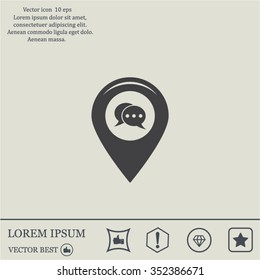 Map pointer flat icon. Vector Eps 10