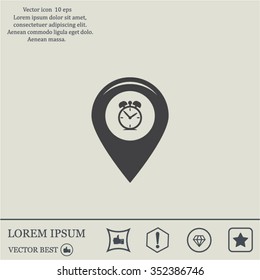 Map pointer flat icon. Vector Eps 10