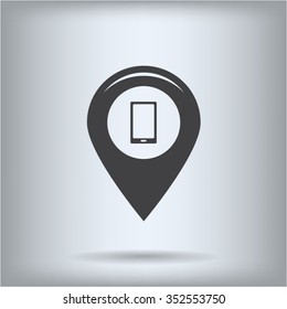 Map pointer flat icon. Vector Eps 10