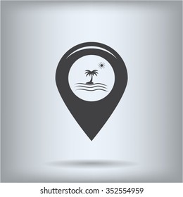 Map pointer flat icon. Vector Eps 10