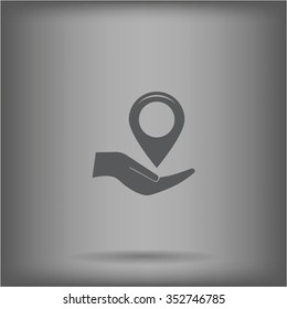 Map pointer flat icon, vector illustratio