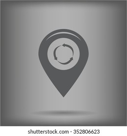 Map pointer flat icon. Vector Eps 10