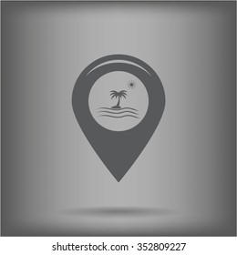 Map pointer flat icon. Vector Eps 10