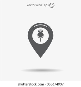 Map pointer flat icon. Vector Eps 10