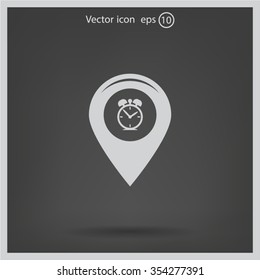 Map pointer flat icon. Vector Eps 10