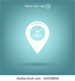 Map pointer flat icon. Vector Eps 10