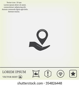 Map pointer flat icon, vector illustratio