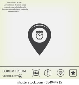Map pointer flat icon. Vector Eps 10