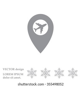 Map pointer flat icon, vector illustration. Flat design style