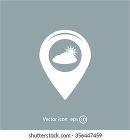 Map pointer flat icon. Vector Eps 10