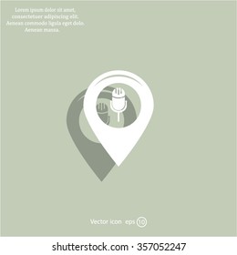 Map pointer flat icon. Vector Eps 10