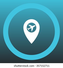 Map pointer flat icon, vector illustration. Flat design style