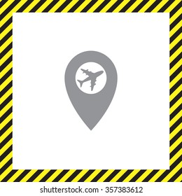Map pointer flat icon, vector illustration. Flat design style