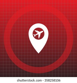 Map pointer flat icon, vector illustration. Flat design style