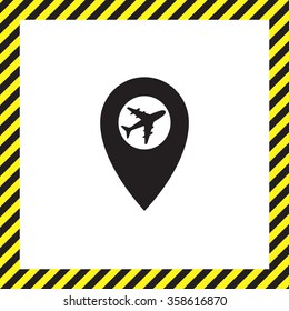 Map pointer flat icon, vector illustration. Flat design style