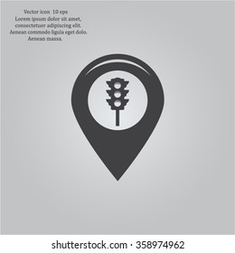 Map pointer flat icon. Vector Eps 10