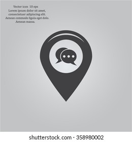 Map pointer flat icon. Vector Eps 10