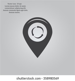 Map pointer flat icon. Vector Eps 10