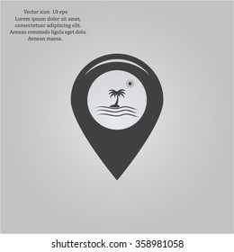 Map pointer flat icon. Vector Eps 10