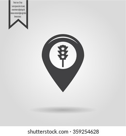 Map pointer flat icon. Vector Eps 10