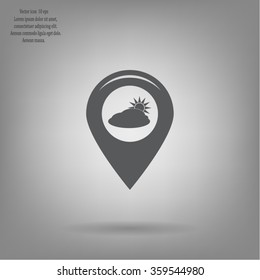 Map pointer flat icon. Vector Eps 10