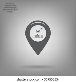 Map pointer flat icon. Vector Eps 10