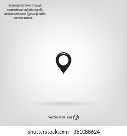 Map pointer flat icon, vector illustratio