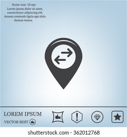 Map pointer flat icon. Vector Eps 10
