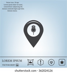 Map pointer flat icon. Vector Eps 10