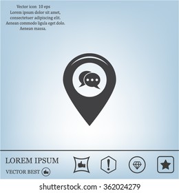 Map pointer flat icon. Vector Eps 10