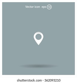 Map pointer flat icon, vector illustratio