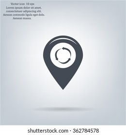 Map pointer flat icon. Vector Eps 10