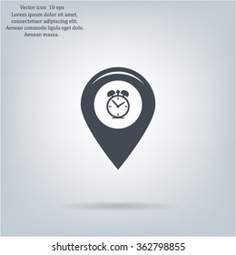 Map pointer flat icon. Vector Eps 10