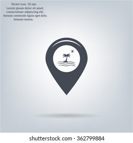 Map pointer flat icon. Vector Eps 10