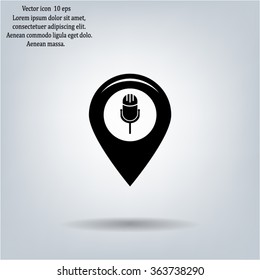 Map pointer flat icon. Vector Eps 10
